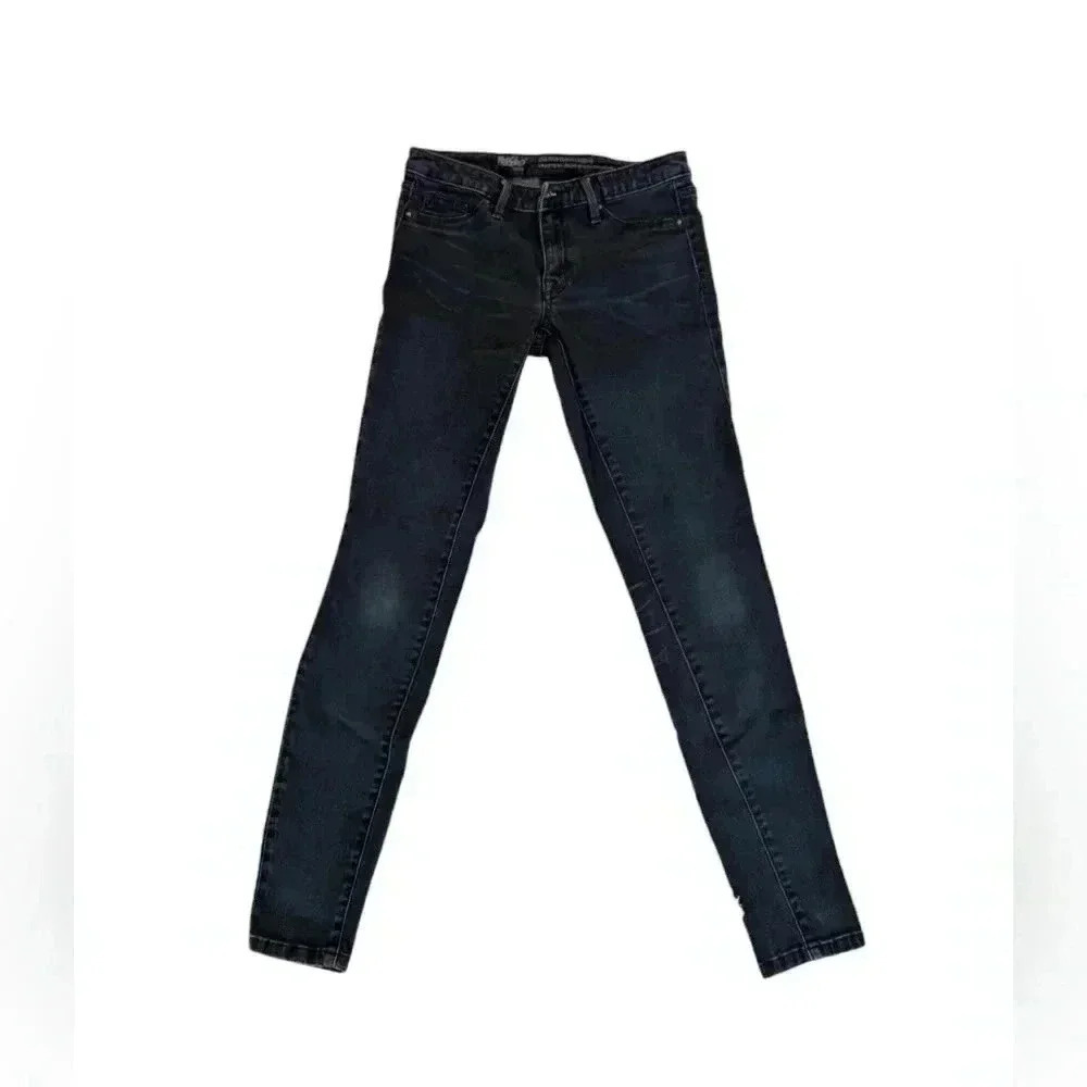 Mossimo Women's Skinny Jeans Mid-Rise SZ 4 Color Navy Blue
